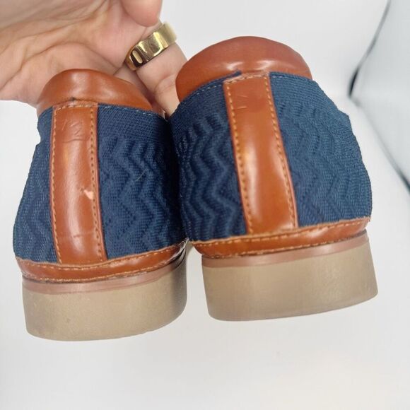 Cobb Hill Shoes Womens 11 Loafers Blue Knit Casual Career Slip On Walking Light - Picture 3 of 7